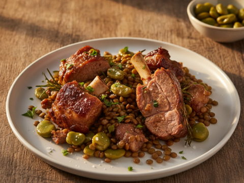 Recette Fèves aux lentilles au Cookeo - Plat principal Française - Photo du plat prêt à déguster