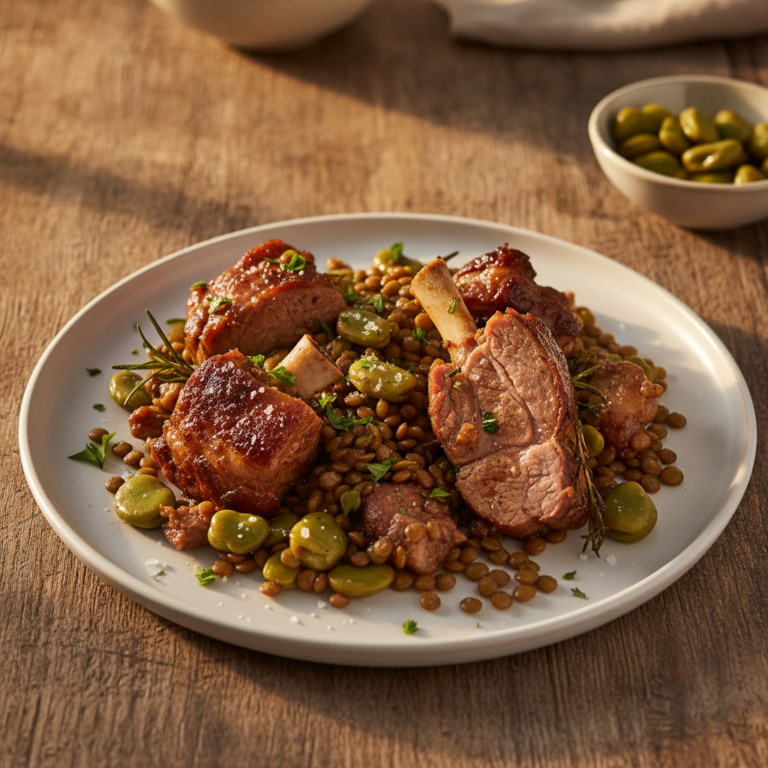 Recette Fèves aux lentilles au Cookeo - Plat principal Française - Photo du plat prêt à déguster