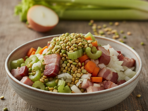 Recette Pois cassés au céleri au Cookeo - Plat principal Française - Photo du plat prêt à déguster