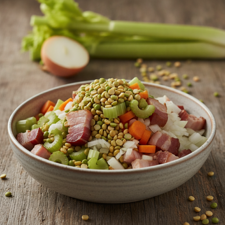 Recette Pois cassés au céleri au Cookeo - Plat principal Française - Photo du plat prêt à déguster