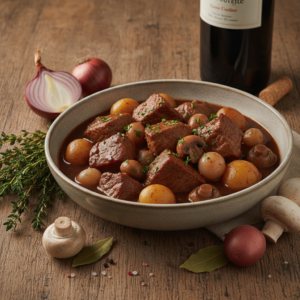 Porc Bourguignon aux Pommes de Terre – Recette Cookeo