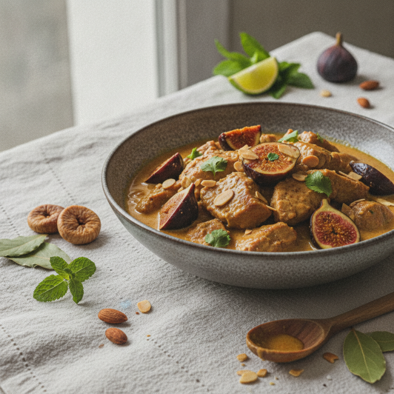 Recette Porc Korma aux Figues au Cookeo - Plat principal Indienne - Photo du plat prêt à déguster