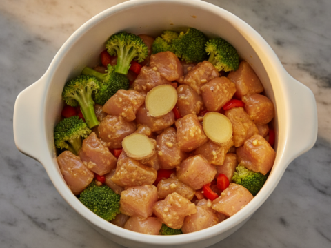Recette Poulet au gingembre aux brocolis au Cookeo - Plat principal Asiatique - Photo du plat prêt à déguster