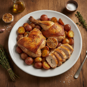 Poulet confit aux pommes de terre – Recette Cookeo