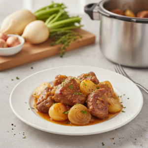 Veau mijoté aux navets – Recette Cookeo