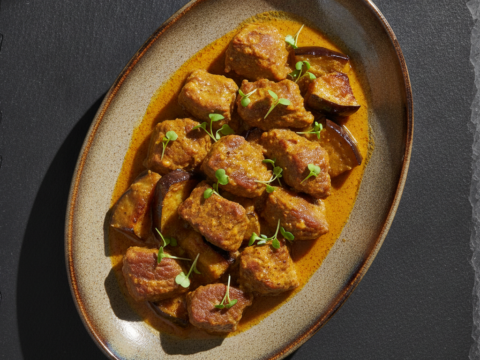 Recette Boeuf Korma aux Aubergines au Cookeo - Plat principal Indienne - Photo du plat prêt à déguster