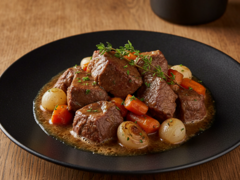 Recette Boeuf à la bière au Cookeo - Plat principal Française - Photo du plat prêt à déguster