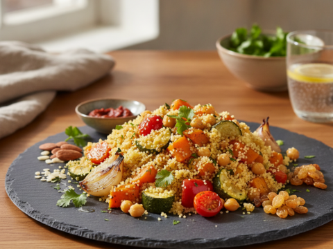 Recette Couscous Végétarien au Cookeo - Plat principal Méditerranéenne - Photo du plat prêt à déguster