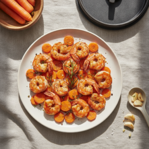 Crevettes rôties aux carottes – Recette Cookeo
