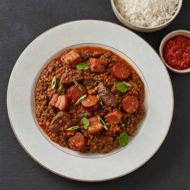 Recette Lentilles à la réunionnaise au Cookeo - Plat principal Créole - Photo du plat prêt à déguster