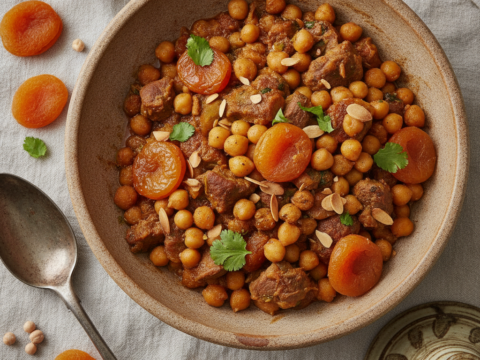 Recette Pois chiches aux abricots au Cookeo - Plat principal Méditerranéenne - Photo du plat prêt à déguster