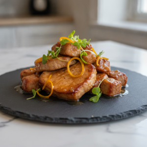 Porc poêlé à l’orange – Recette Cookeo