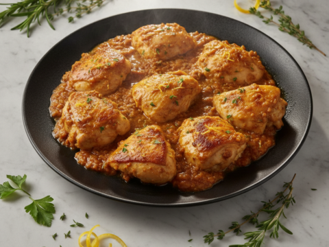 Recette Poulet bolognaise au citron au Cookeo - Plat principal Française - Photo du plat prêt à déguster