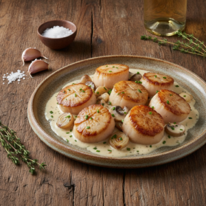 Saint-Jacques à la crème – Recette Cookeo