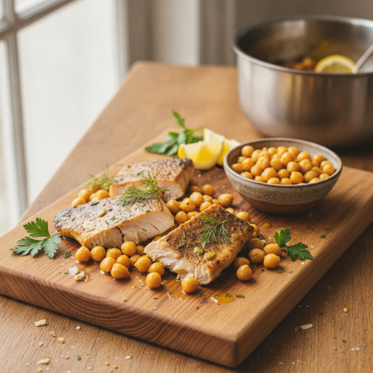 Recette Truite aux pois chiches au Cookeo - Plat principal Française - Photo du plat prêt à déguster
