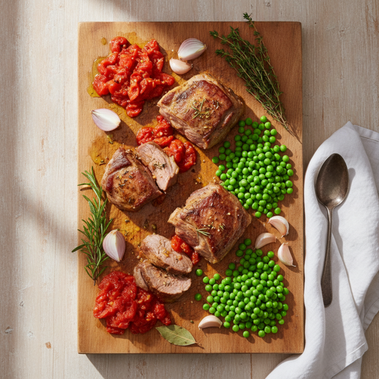 Recette Veau à la tomate aux petits pois au Cookeo - Plat principal Française - Photo du plat prêt à déguster